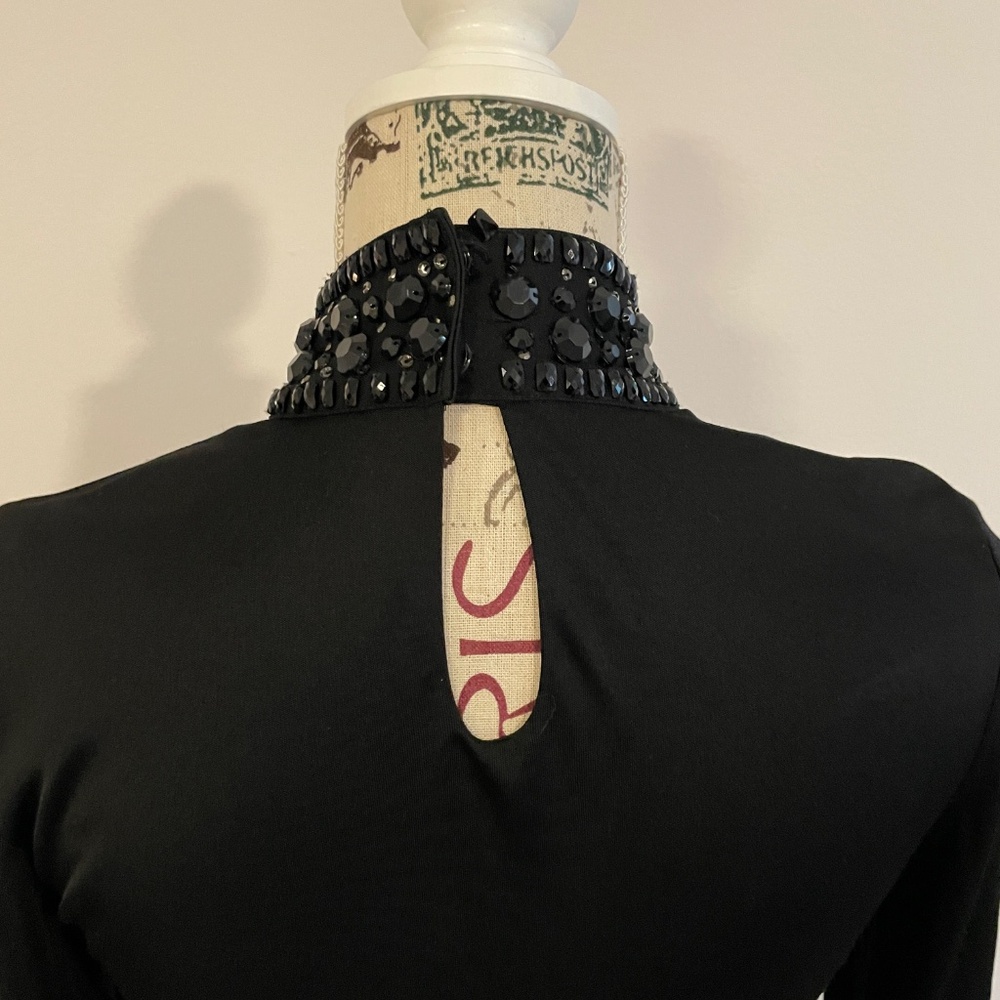 RED VALENTINO - Blouse with Beading and Keyhole - Picture 4 of 6